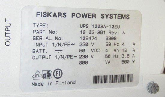 Fiskars 1008A-10EU type label